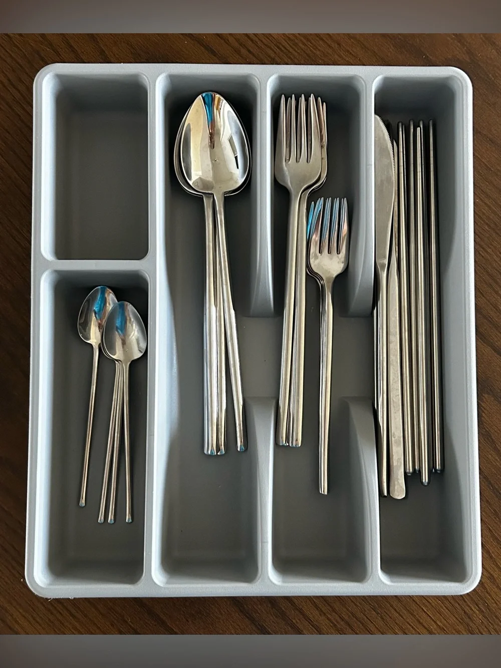 Anthropology Spindle Silver 20-Piece Place Setting (4 Sets of 5 Piece)